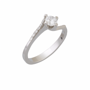 Δαχτυλιδι Μονοπετρο με Διαμαντι 0,32 Ct , F , VS1 DK0438